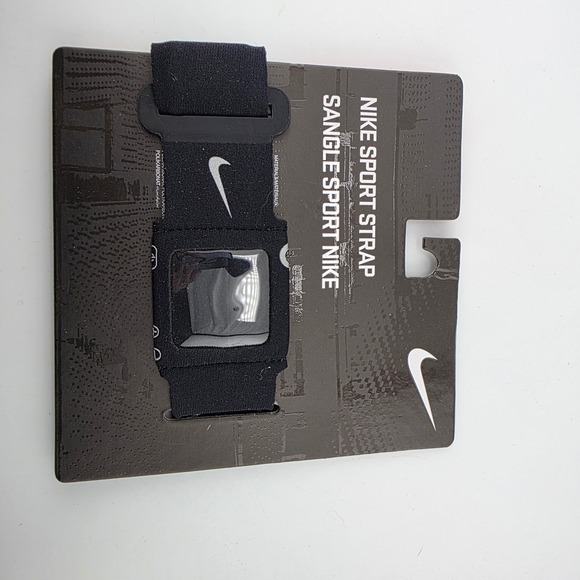 Nike Sport Armband Strap Phone Holder Running Workout Gym Black - Picture 1 of 3